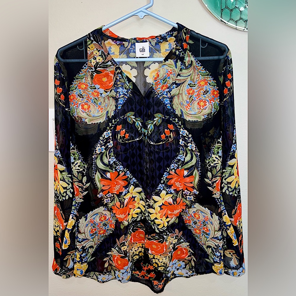 Cabi, M, Floral blouse